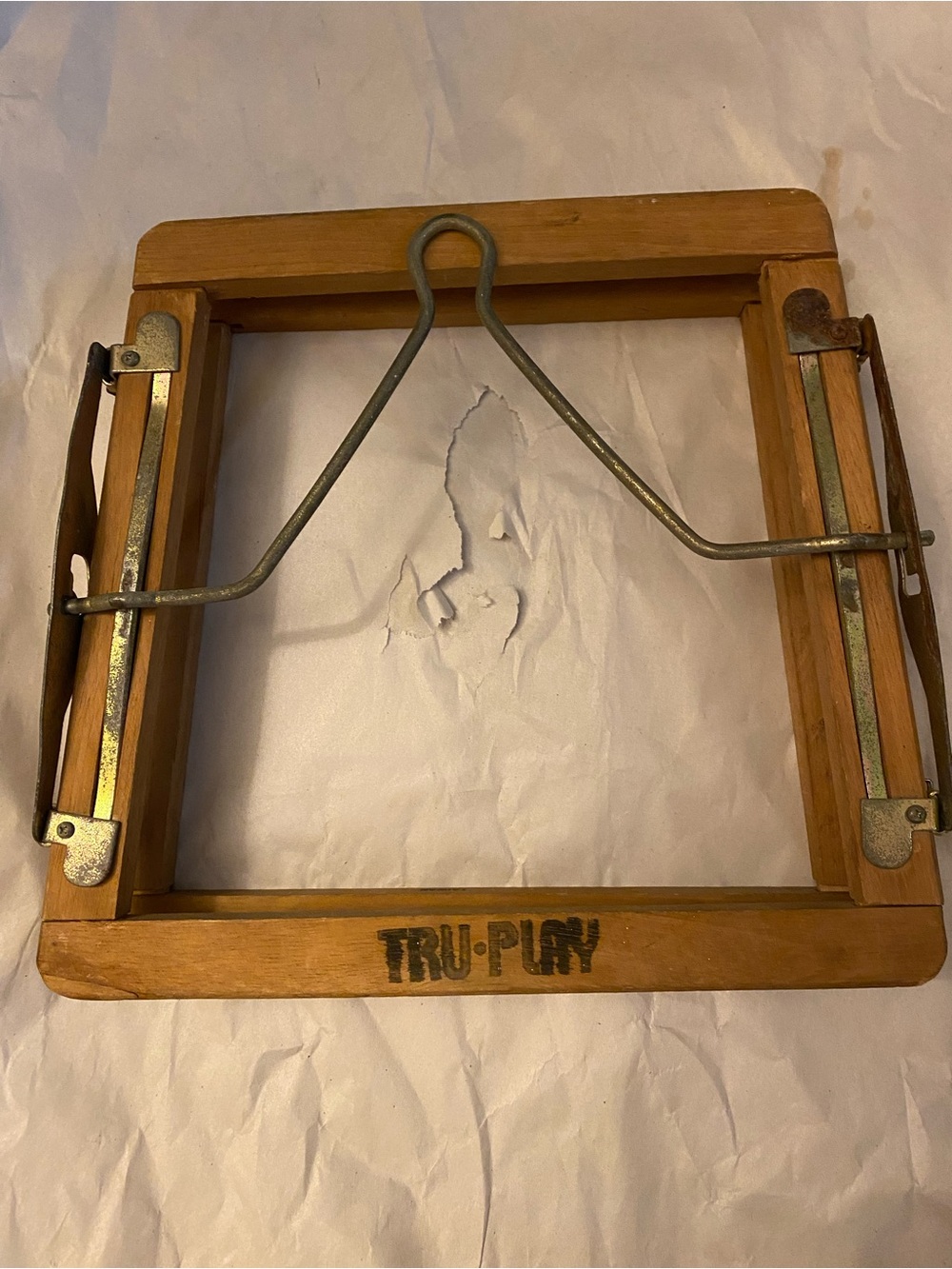 Vintage tennis racquet holder
